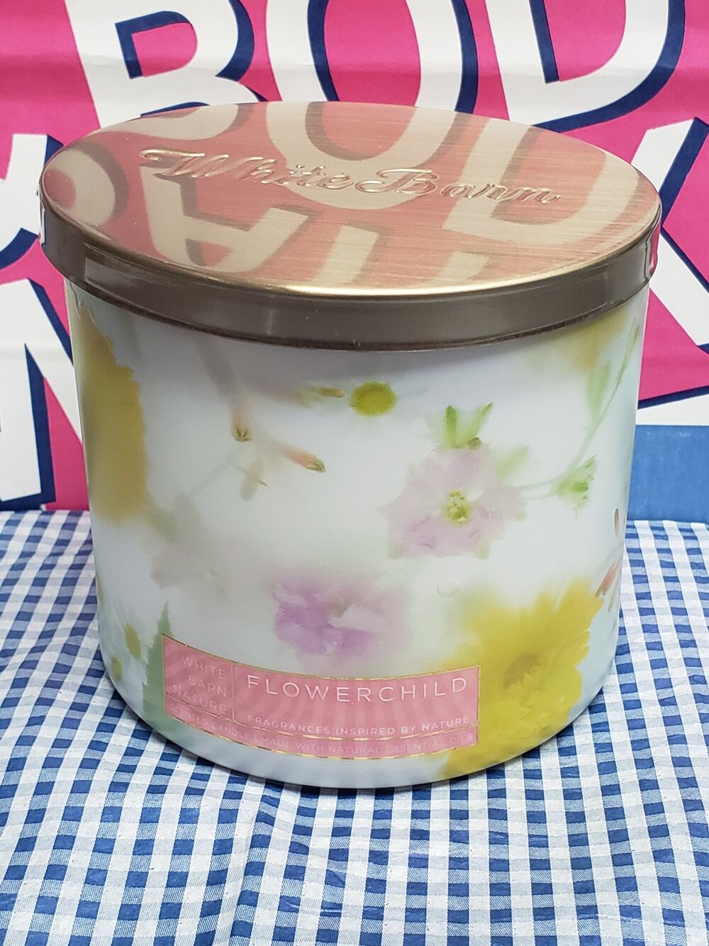 BBW Flowerchild Large 3 Wick Candle Home Fragrance Decor